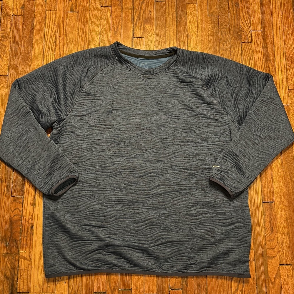 Nike Golf Dri-Fit TOUR Swirl Quilted Crew Sweatshirt XXL $105 FD5835-410 Preown